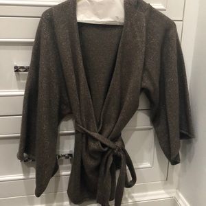 Merino wool wrap sweater